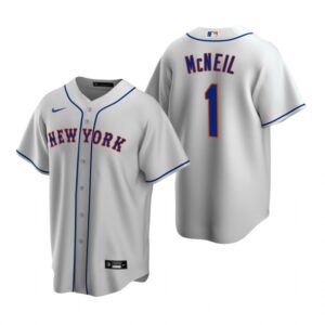Men's New York Mets #1 Jeff McNeil  Gray Cool Base Road Jersey