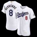 Los Angeles Dodgers Enrique Hernández #8 White 2026 Gold Collection Authentic Jersey