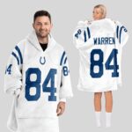 Adult 84 Indianapolis Football Unisex Blanket Hoodie