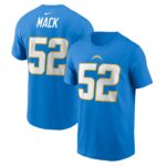 Men's Khalil Mack Powder Blue Los Angeles Chargers Player Name & Number T-Shirt