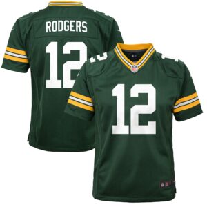 Aaron Rodgers Green Bay Packers  Youth Game Jersey - Green