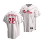 Men's Philadelphia Phillies #22 Justin Crawford 2022 Draft Jersey White Home