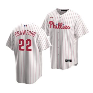Men's Philadelphia Phillies #22 Justin Crawford 2022 Draft Jersey White Home