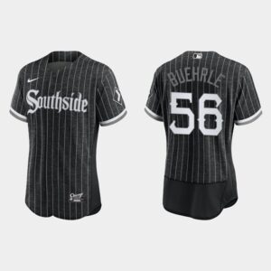 Men's Chicago White Sox #56 Mark Buehrle Black 2021 City Connect Flex base Jersey