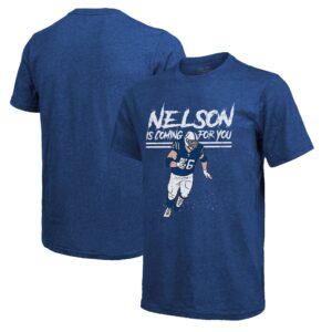Men's Quenton Nelson Royal Indianapolis Colts Tri-Blend Player Graphic T-Shirt