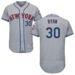 New York Mets #30 Nolan Ryan Grey Flexbase Collection Stitched Jersey