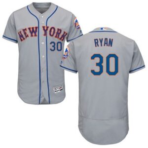 New York Mets #30 Nolan Ryan Grey Flexbase Collection Stitched Jersey