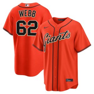 Logan Webb #62 San Francisco Giants Alternate Replica Jersey - Orange