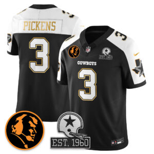 George Pickens # 3 Dallas Cowboys Vapor Limited Gold Jersey - John Madden Patch - All Stitched