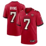 Bucky Irving #7 Tampa Bay Buccaneers 50th Season Team Game Jersey - Red