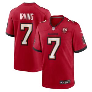 Bucky Irving #7 Tampa Bay Buccaneers 50th Season Team Game Jersey - Red