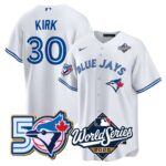 Alejandro Kirk #30 Toronto Blue Jays 50th 2025 World Series Limited Jersey Stitched White