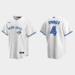 Men's Toronto Blue Jays #4 George Springer White Home Jersey
