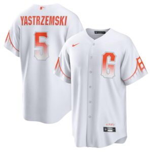 Men's San Francisco Giants #5 Mike Yastrzemski  2021 City Connect Player White Jersey