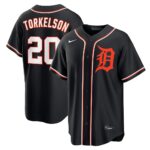 Spencer Torkelson #20 Detroit Tigers Fashion Replica Out Jersey - Black