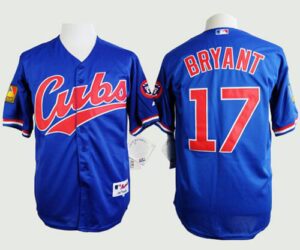 Chicago Cubs #17 Kris Bryant Blue 1994 Turn Back The Clock Stitched Jersey