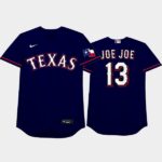 Men's 2021 Players Weekend Texas Rangers #13 Joey Gallo Nickname Blue Cool Base Jersey