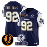 Quinnen Williams # 92 Dallas Cowboys Vapor Limited Gold Jersey - John Madden Patch - All Stitched