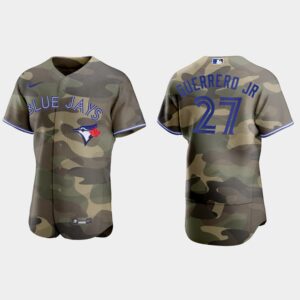 Vladimir Guerrero Jr. Toronto Blue Jays 2021 National Armed Forces Day Jersey - Camo