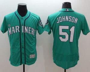 Seattle Mariners #51 Randy Johnson Green Flexbase Collection Stitched Jersey