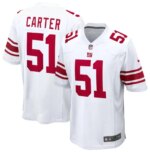 Men's New York Giants #51 Abdul Carter White 2025 Official Draft Game Jersey