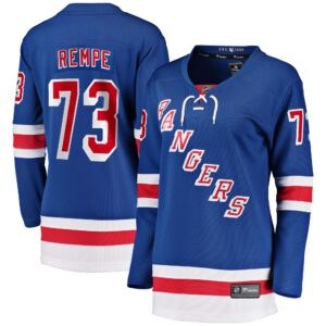 Women's New York Rangers Matt Rempe #73 Fanatics Blue Home Breakaway Jersey