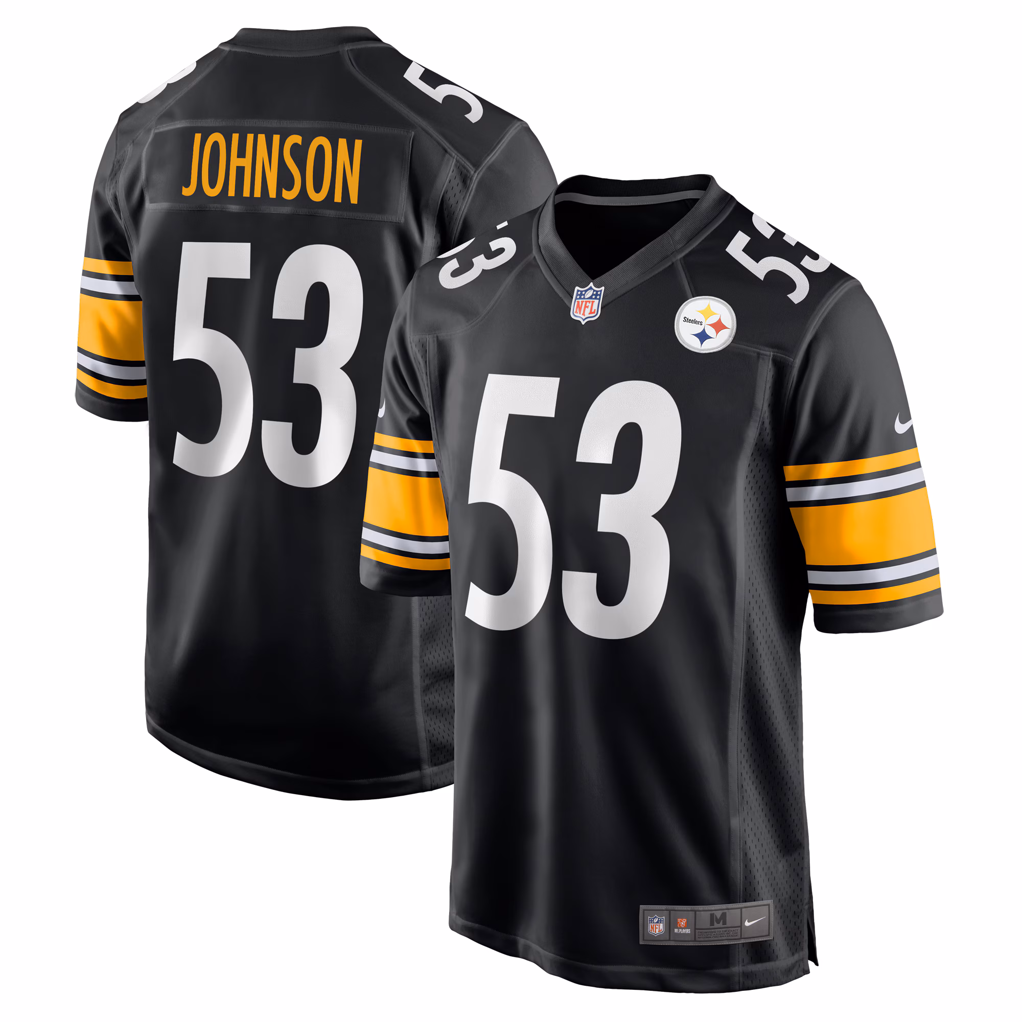 Kyron Johnson Pittsburgh Steelers  Game Jersey -  Black