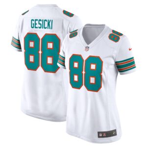 Mike Gesicki Miami Dolphins  Women's Alternate Game Jersey - White