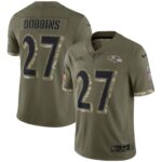 J.K. Dobbins Baltimore Ravens  2022 Salute To Service Limited Jersey - Olive
