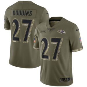 J.K. Dobbins Baltimore Ravens  2022 Salute To Service Limited Jersey - Olive