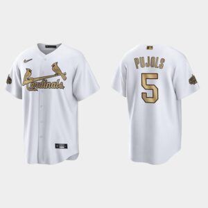 Men's St. Louis Cardinals #5 Albert Pujols 2022 All-Star Game Cool Base Jersey - White