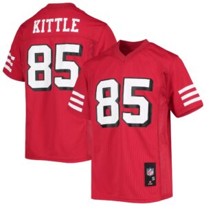 George Kittle San Francisco 49ers Youth Replica Player Logo Jersey - Scarlet