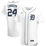 Men's  Detroit Tigers #24 Miguel Cabrera White Home 2020 Player Jersey