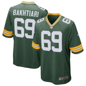 David Bakhtiari Green Bay Packers  Game Player Jersey - Green
