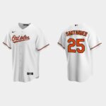 Men's Baltimore Orioles #25 Anthony Santander Home White Jersey