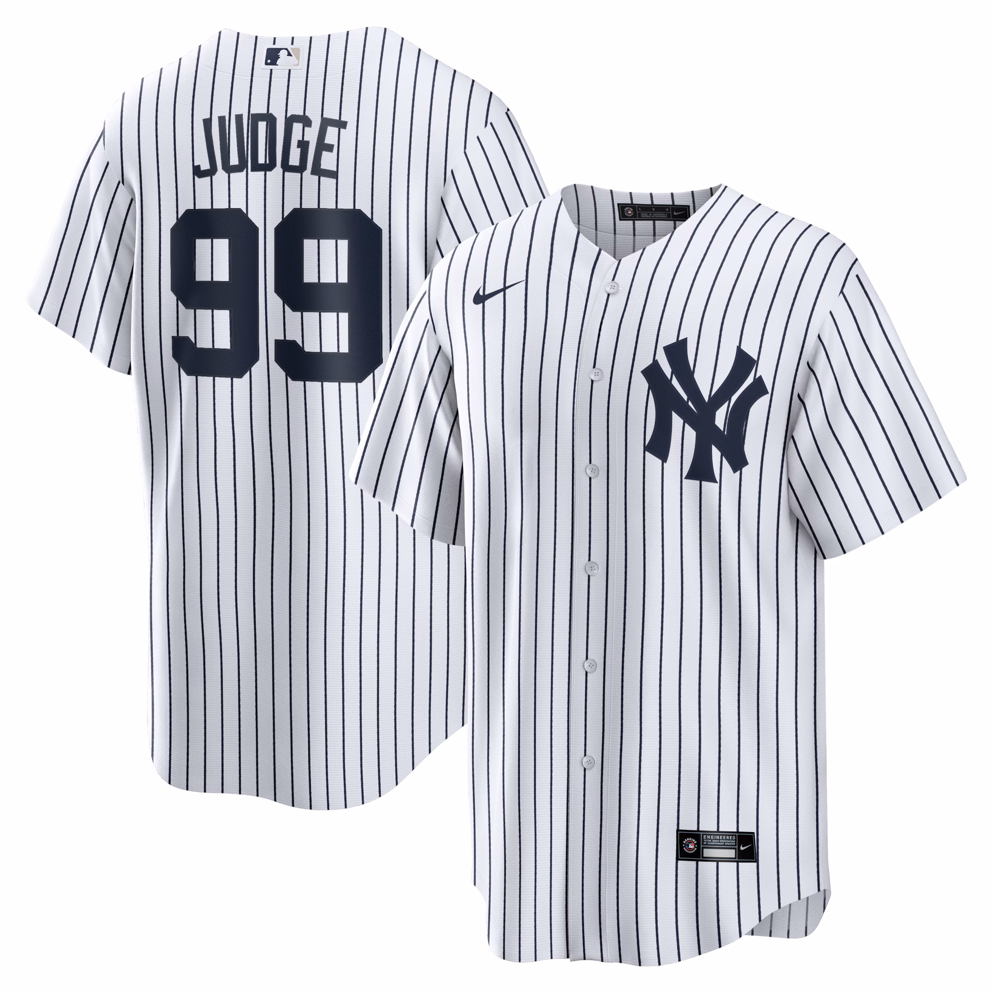 New York Yankees Aaron Judge #99 White Home Replica Player Name Jersey