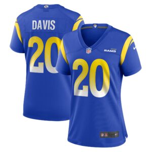 Tyon Davis Los Angeles Rams  Women's Home Game Jersey - Royal