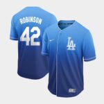 Men's  Los Angeles Dodgers #42 Jackie Robinson Royal Fade Jersey