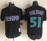 Mitchell And Ness 1999 Arizona Diamondbacks #51 Randy Johnson Black Throwback Stitched Jersey