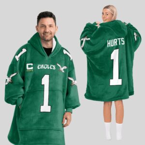 Adult Captain 1 Philadelphia Football Unisex Blanket Hoodie