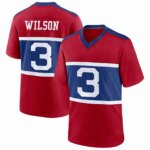 Men's New York Giants #3 Russell Wilson Red Alternate 2025  Game Jersey
