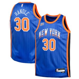 Youth New York Knicks Julius Randle  Blue 2023/24 Swingman Replica Jersey - City Edition