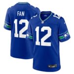12s Seattle Seahawks  Throwback Player Game Jersey - Royal