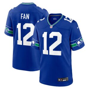 12s Seattle Seahawks  Throwback Player Game Jersey - Royal