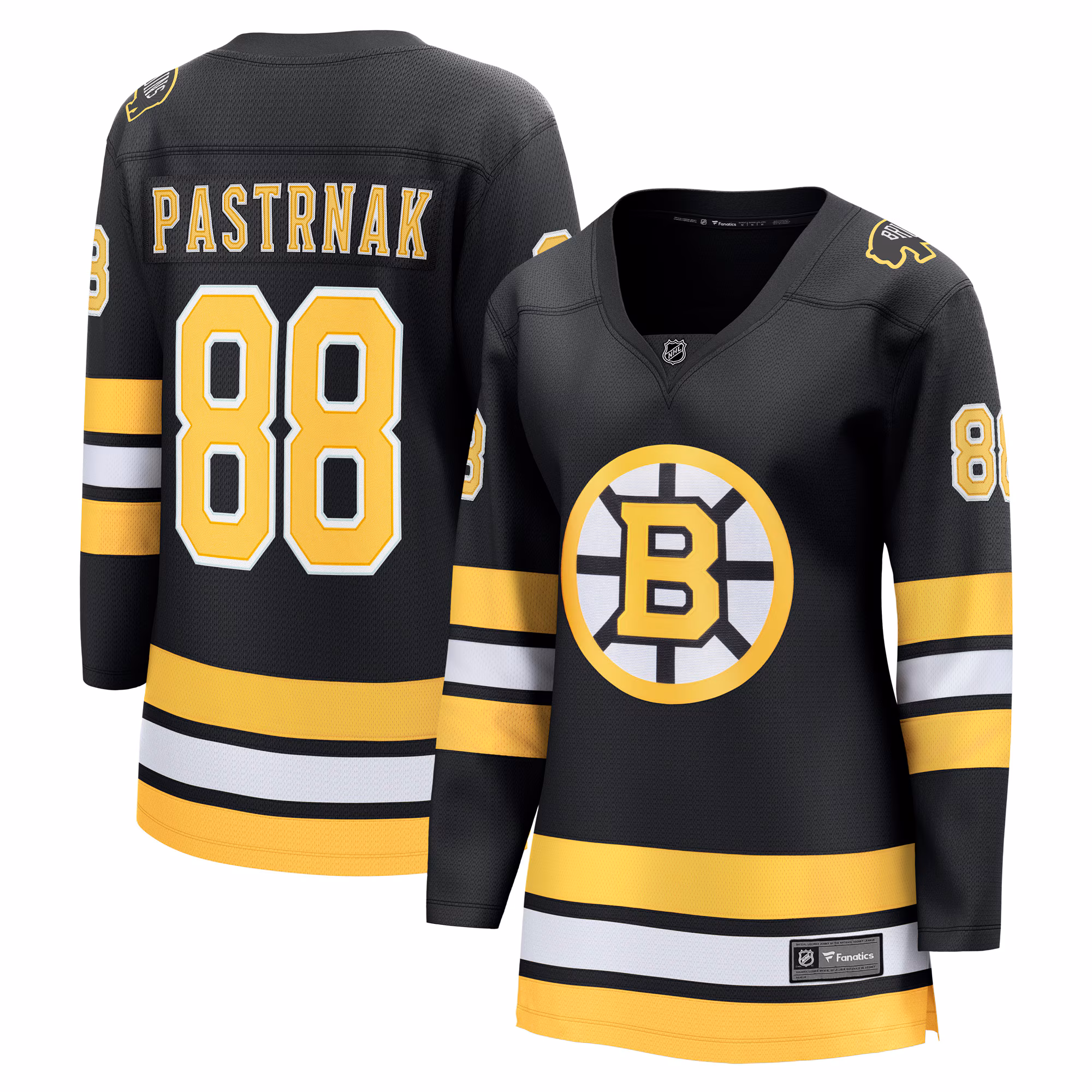 Women's Boston Bruins David Pastrnak #88 Fanatics Black Home Breakaway Player Jersey