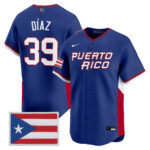 Edwin Díaz #39 Puerto Rico Baseball 2026 World Baseball Classic Vapor Premier Jersey - Royal