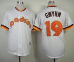 San Diego Padres #19 Tony Gwynn White 1984 Turn Back The Clock Stitched Jersey