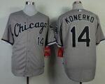 Chicago White Sox #14 Paul Konerko Grey Cool Base Stitched Jersey