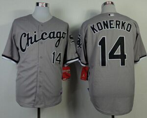 Chicago White Sox #14 Paul Konerko Grey Cool Base Stitched Jersey