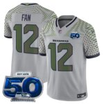 12th Fan #12 Seattle Seahawks 2025 Rivalries 50th Season Patch Vapor Limited Jersey - All Stitched